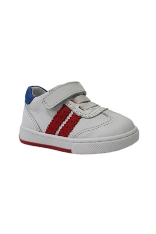 İlhan Paşaoğlu Tek Cırt Bebek Spor Ayakkabısı Beyaz- Kırmızı