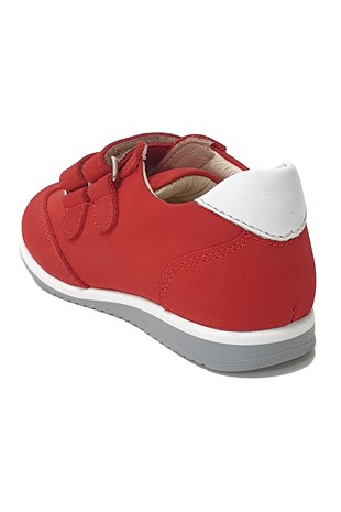 Ortopedik Deri Spor Çocuk Ayakkabı Kırmızı