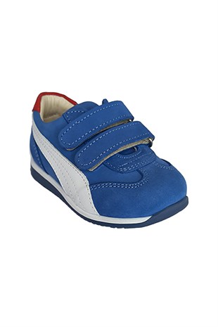 Ortopedik Deri Spor Çocuk Ayakkabı Mavi