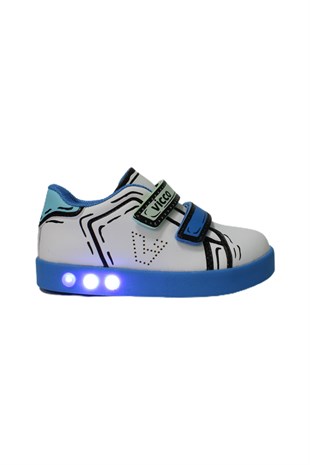 Vicco Picasso Işıklı Çocuk Spor Ayakkabısı Mavi